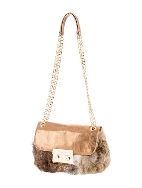 michael kors fox fur bag|Michael Kors Fox Fur Darrington Bag .